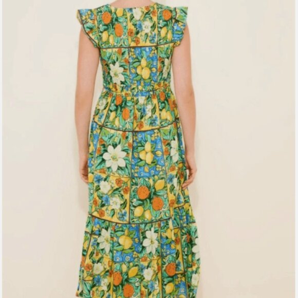 Anthropologie Peregrine Flutter Sleeve Dress size L FLAWED - Picture 3 of 7